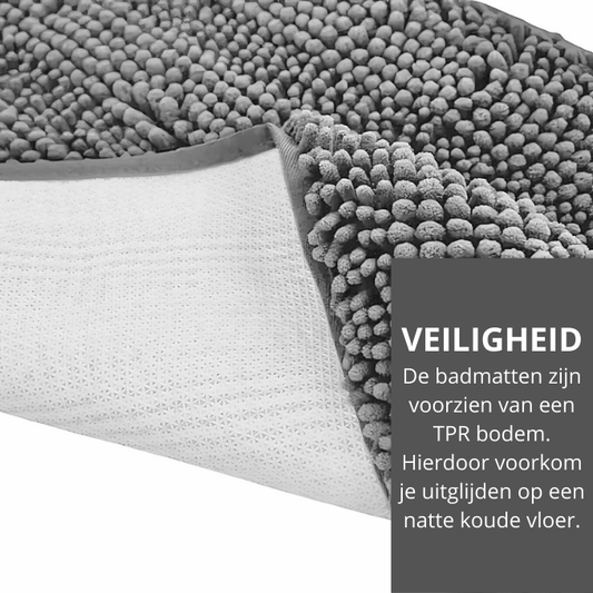 Veilige antislip badmat grijs 90×60 cm