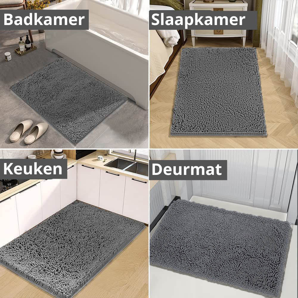 antislip badmat grijs 90x60cm voor meerdere locaties