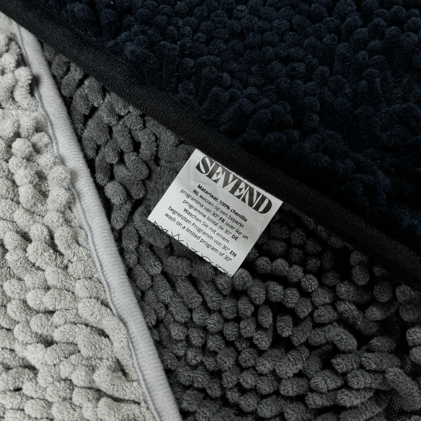 antislip badmat zwart 90x60cm drie kleuren