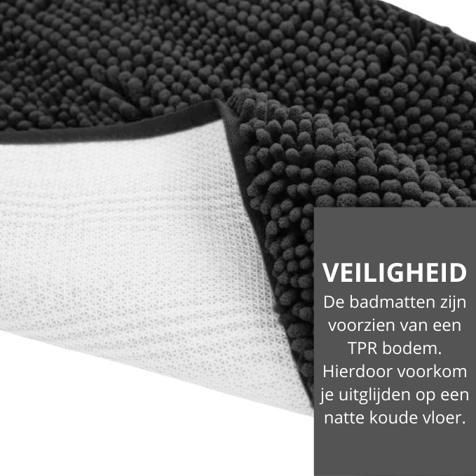 Anthracite bath mat 90x60cm