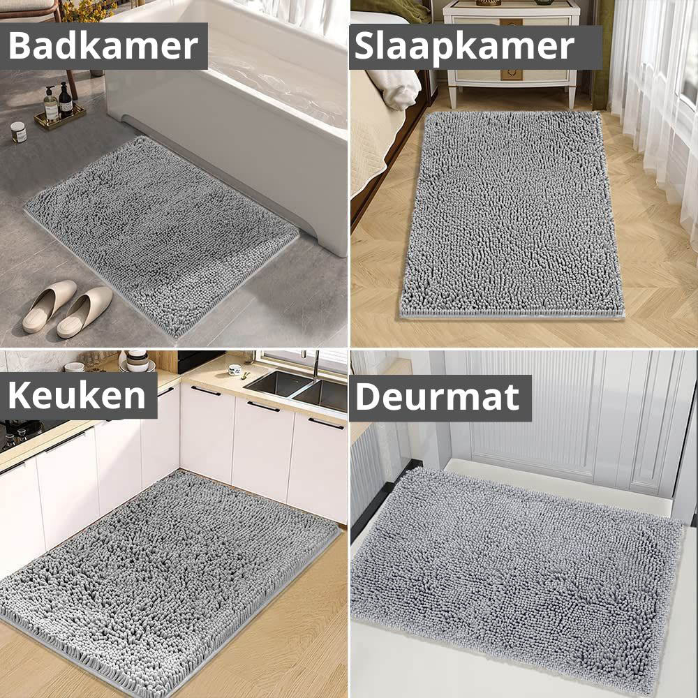 lichtgrijze antislip badmat 90x60cm  voor meerdere locaties