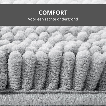 lichtgrijze antislip badmat 90x60cm comfort 
