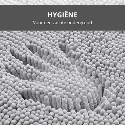 lichtgrijze antislip badmat 90x60cm hygiënisch