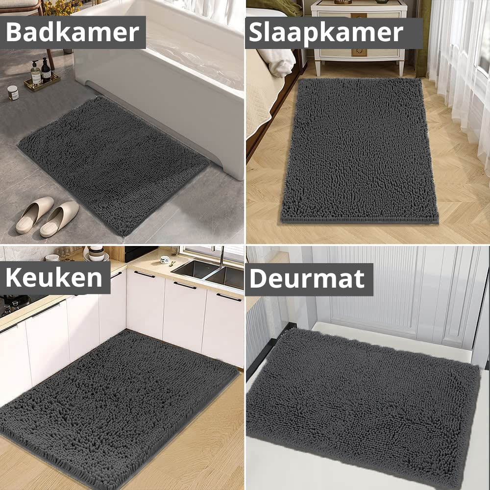 Anthracite bath mat 90x60cm